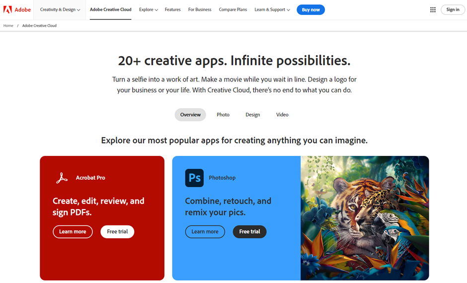 [20개가 넘는 프로그램을 사용할 수 있는 Adobe사의 구독 서비스, ‘creative cloud]