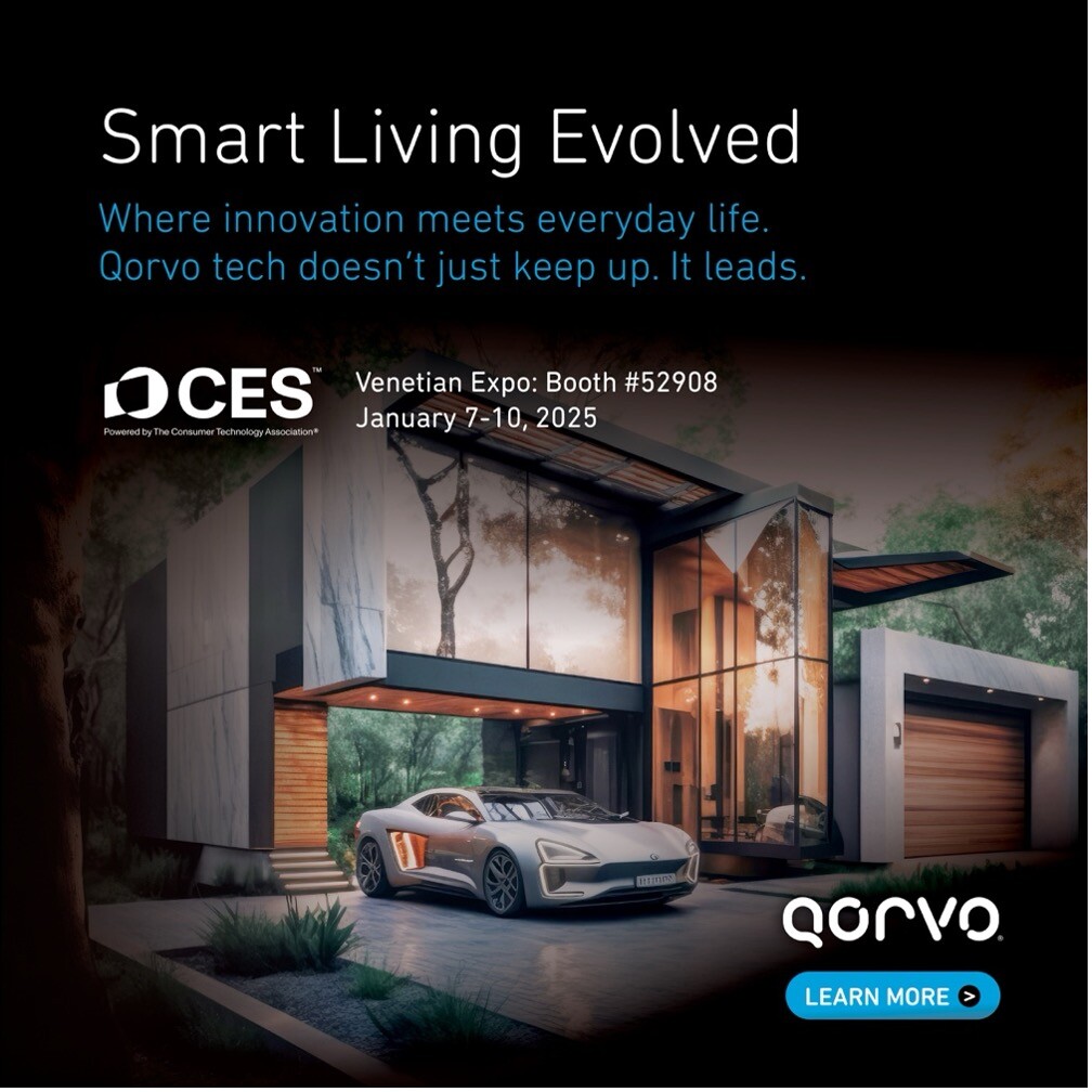 사진: QORVO의 CES 2025 포스터/ 출처: QORVO