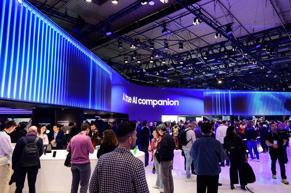 스페인 바르셀로나에서 열린 MWC25의 삼성전자 전시관 전경