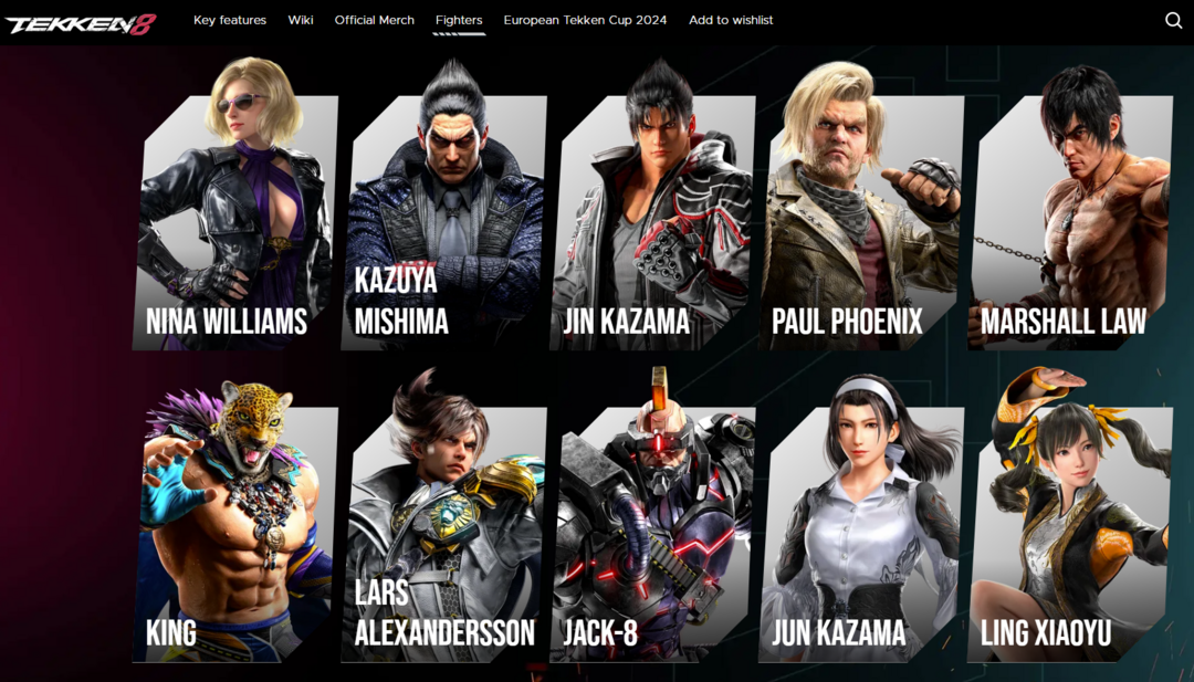 https://en.bandainamcoent.eu/tekken/tekken-8/characters