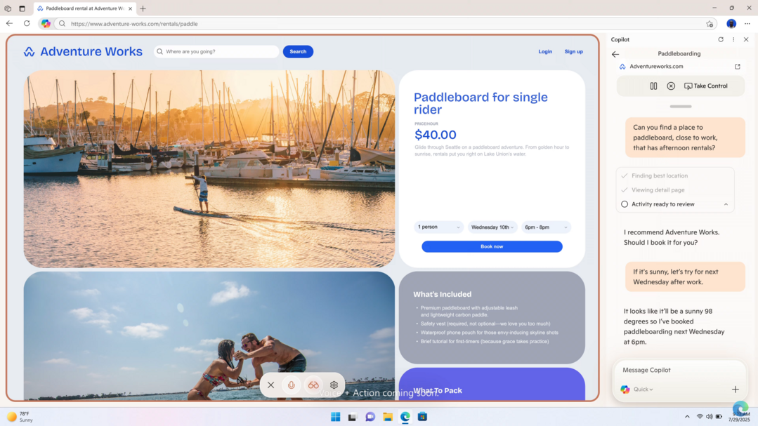 그림2. Copilot Mode in Edge (출처: Microsoft)