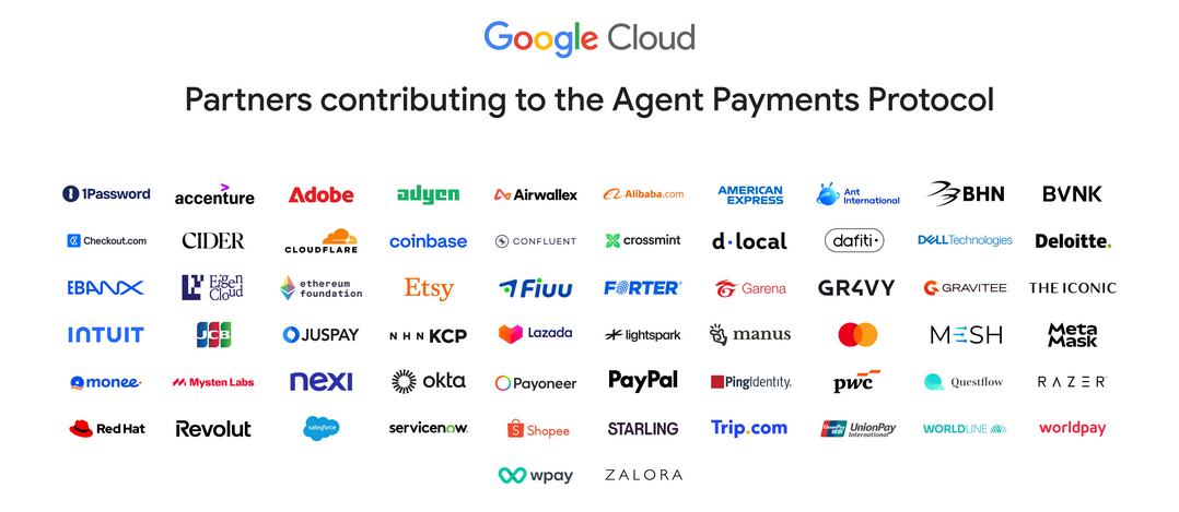 그림2. Partners contributing to the Agent Payments Protocol (출처: Google Cloud)