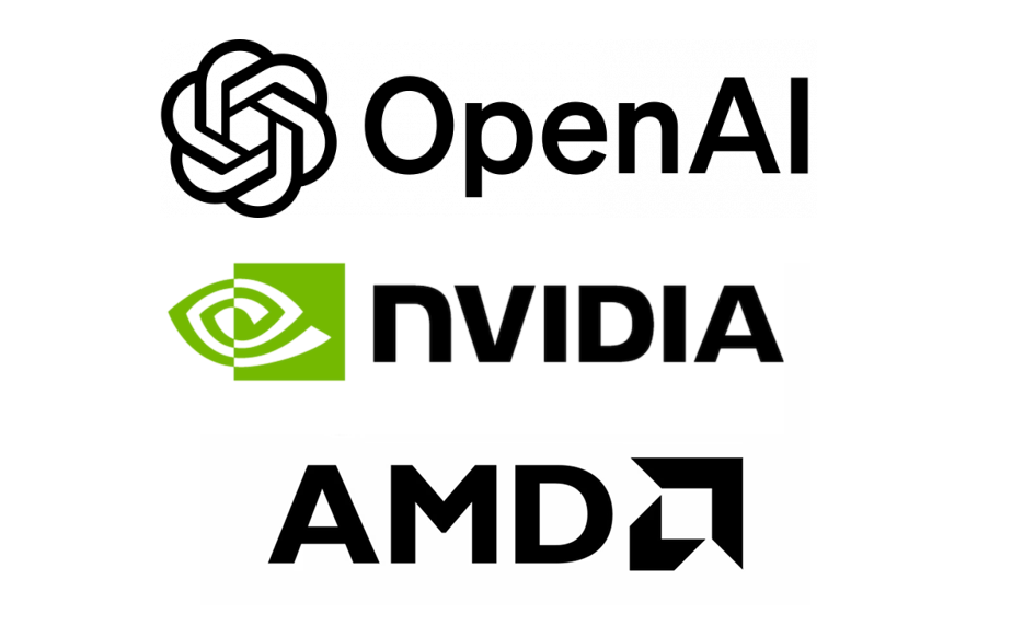그림2. OpenAI, NVIDIA, AMD의 로고 (출처: 각 회사 홈페이지)