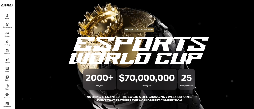 사우디아라비아가 주최한 이스포츠 월드컵: https://esportsworldcup.com/en