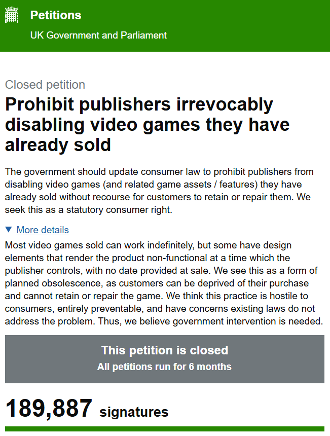 영국의 공식 청원 페이지: https://petition.parliament.uk/petitions/702074