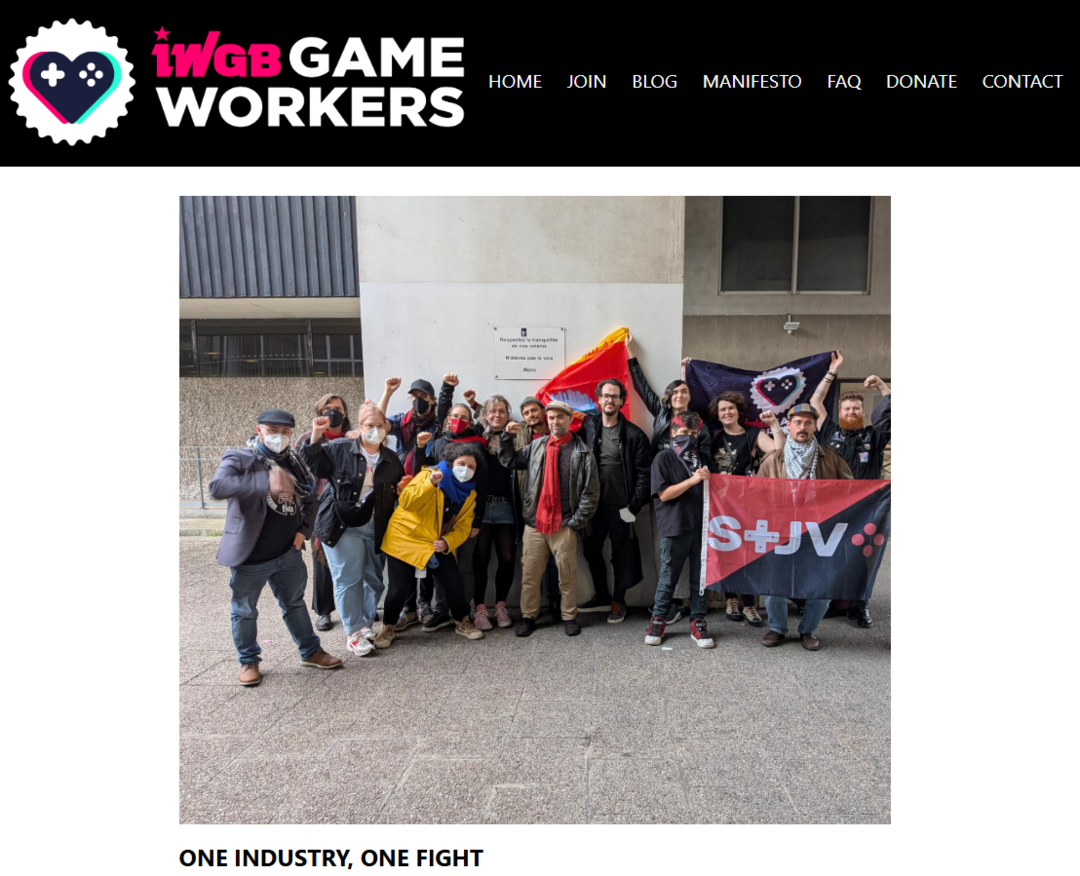 영국독립노동자노조(IWGB) 홈페이지; https://www.gameworkers.co.uk/one-industry-one-fight/