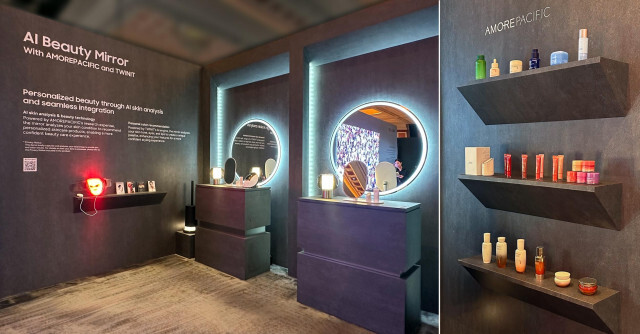 CES 2026 현장의 삼성전자 &lsquo;AI 뷰티 미러&rsquo;