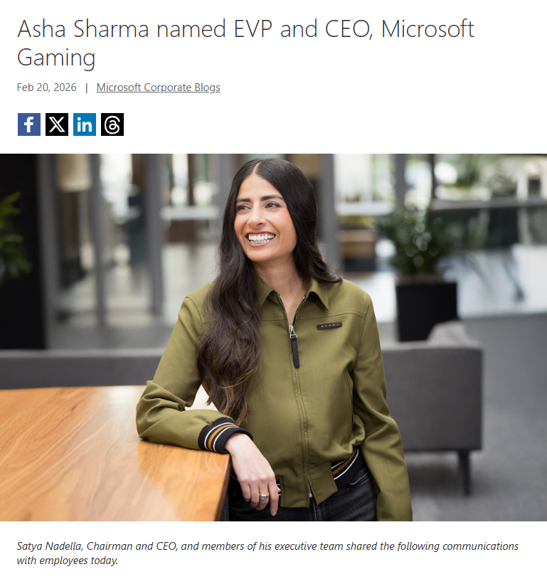 AI를 안 쓰겠다는 AI 전문가, Microsoft Gaming의 새CEO Asha Sharma의 역설