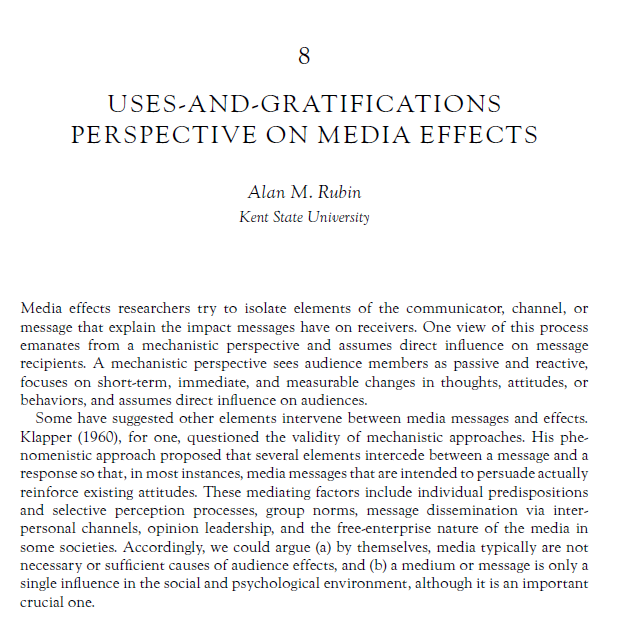 [메타X(MetaX)][논문리뷰] 이용과 충족 이론이 바꾼 미디어 연구의 질문